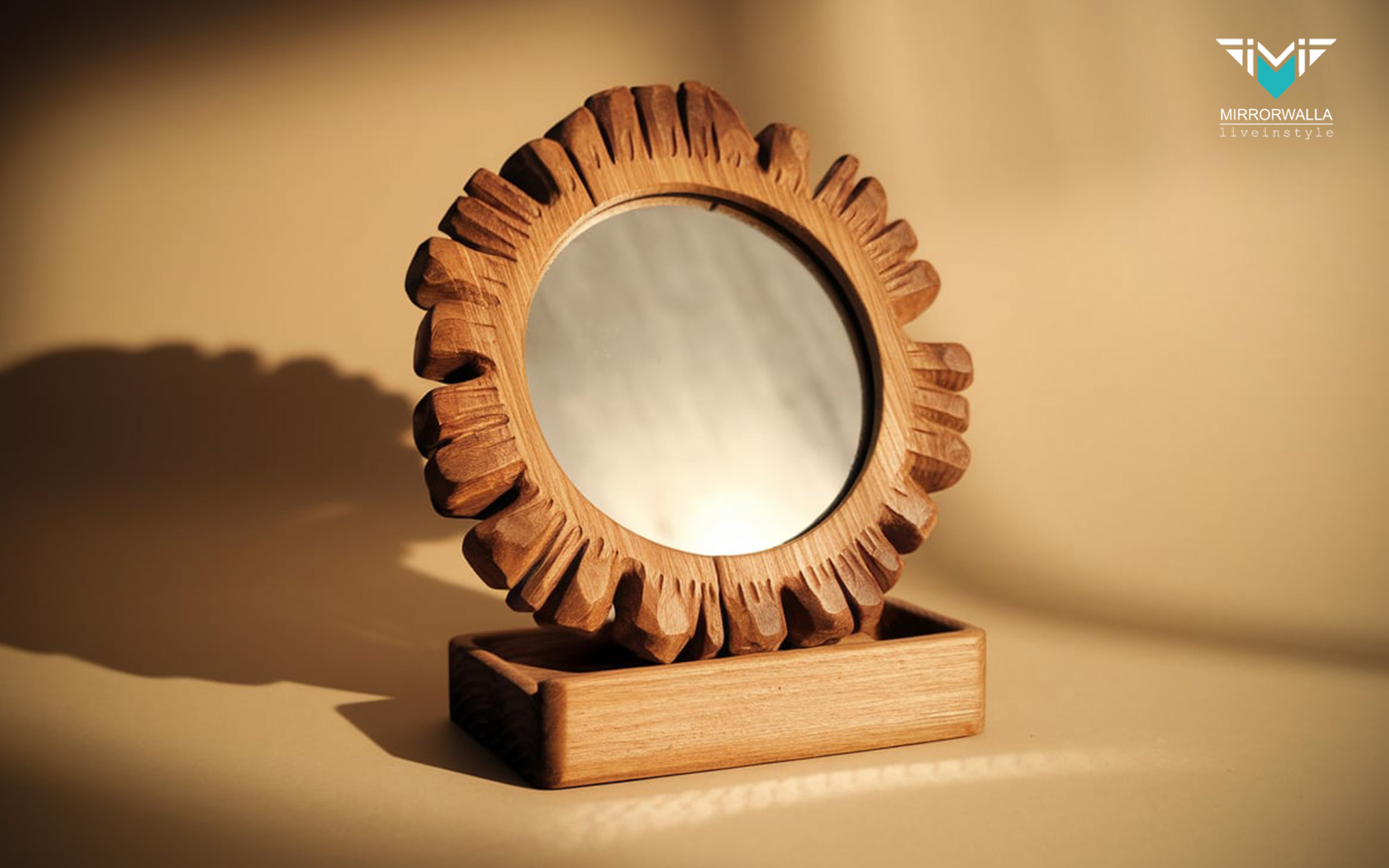 Small Wooden Mirrors