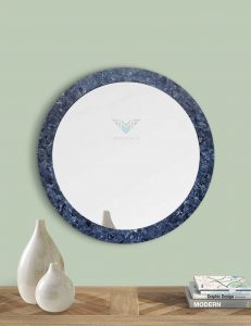 Blue well decorative mirror