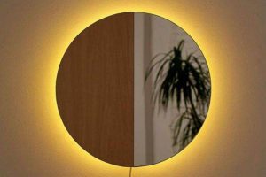 Round Frameless Mirror