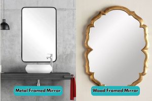 Metal Framed Mirror and Wood Framed mirror