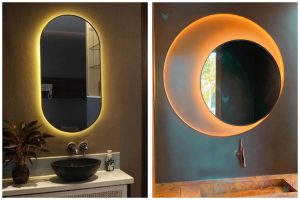 Mirror with lights 